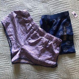 Set of two pajama shorts